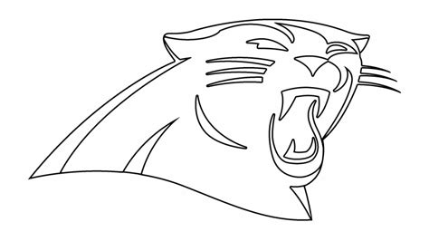 ラブリー Nfl Panthers Logo Black And White あんせなこめ壁