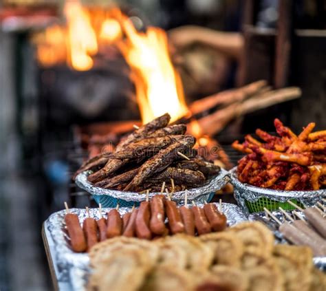 Fried Nepalese Street Food On Market Stock Image Image Of Market