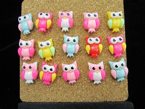 15 Cute Owl Push Pins Back To School Student Teacher Etsy