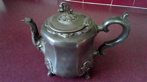 James Allan Sheffield Pewter Teapot Antiques Board