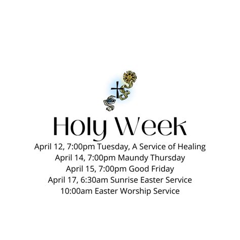 Holy Week Services St Matthews Lutheran Church