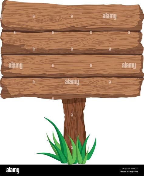 Sign Wooden Wood Planks Vector Icon Illustration Stock Vector Image