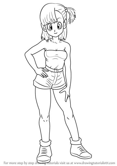 Step By Step How To Draw Bulma From Dragon Ball Z