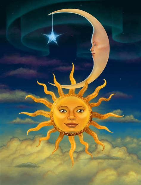 Moon and Sun | Moon art, Sun art, Celestial art