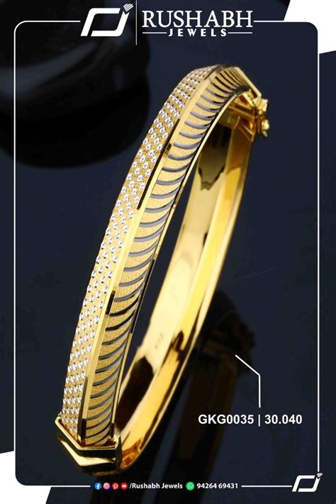 Gents Punjabi Kada22kt Mens Bracelet Gold Jewelry Mens Gold