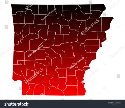 Map Of Arkansas Royalty Free Stock Vector 563621596