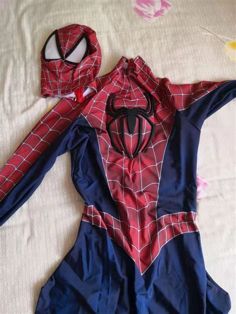 Original Toby Amazing Spiderman Costume Adult 3d Spandex Hallween Zentai Suit Ebay