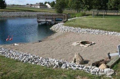 Make sure you give a thumbs up and. Make your own "beach" at your cottage. Love it! | Things I like... | Pinterest | Ponds, Fire ...