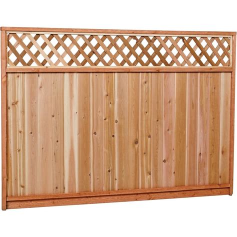 Ft X Ft Premium Cedar Lattice Top Fence Panel With Stained Spf