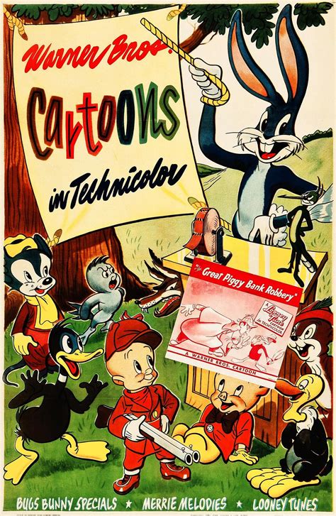 Warner Bros Cartoons Poster Merrie Melodies Looney Tunes Cartoons