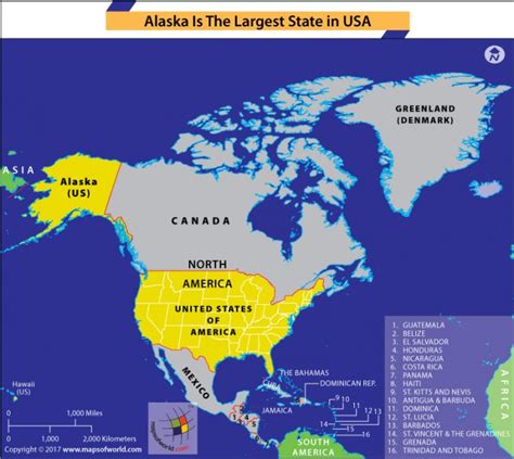 Alaska Is The Largest State Of Usa Answers