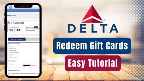 How To Redeem Delta Gift Card Youtube