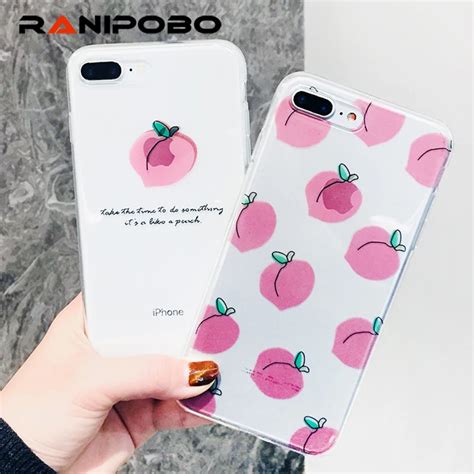Buy Cute Lovely Juicy Peaches Clear Phone Case For