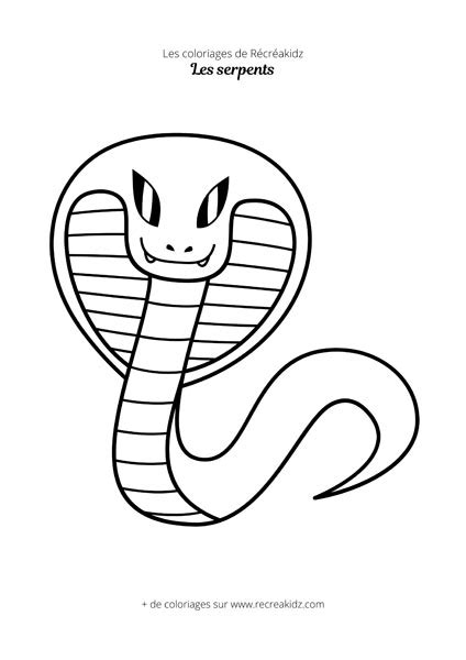 Coloriage Serpent Facile Dessin à Colorier And Imprimer En Pdf