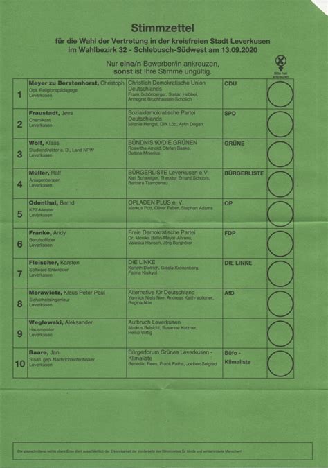 Bis zu vier stimmzettel sind auszufüllen und. Stimmzettel zur Kommunalwahl 2020: Kandidaten und Parteien ...