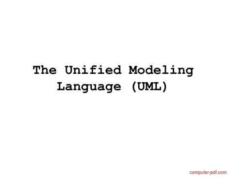 Unified Modeling Language Uml Diagrams