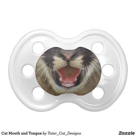 Cat Mouth And Tongue Pacifier Zazzle Com Pacifier Cat Design Cats