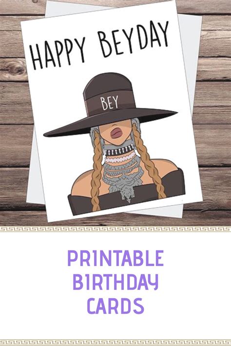 Beyonce Funny Birthday Card Happy Beyday Greeting Card Pop Culture