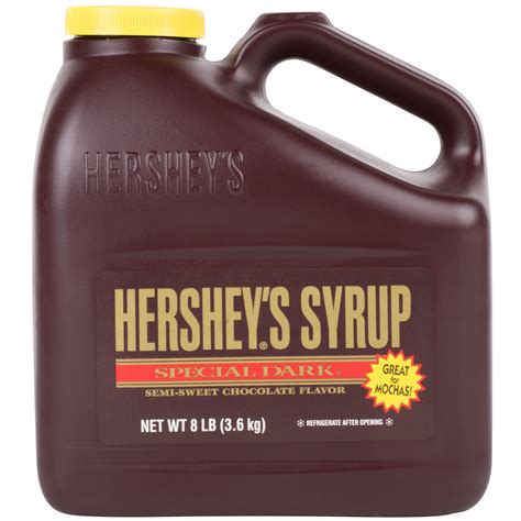 Hersheys 8 Lb Special Dark Chocolate Syrup Jug