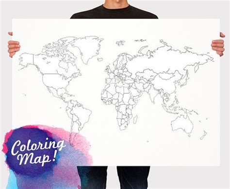 World Map For Coloring Blank World Map Countries World Map For Kids