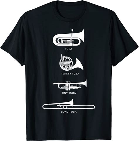 Funny Types Of Tuba T Shirt Clothing