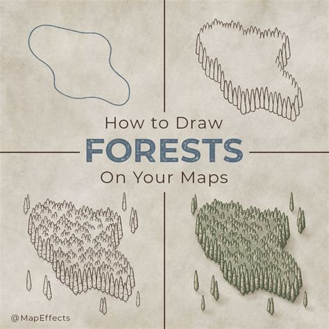 How To Draw A Forest On Your Fantasy Maps Map Effects