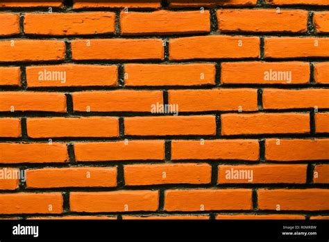 Background For Design Orange Brick Wall Brickwork Masonry From Red