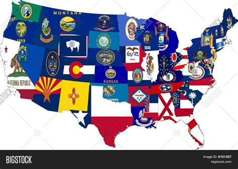 America Map 48 States Image And Photo Free Trial Bigstock