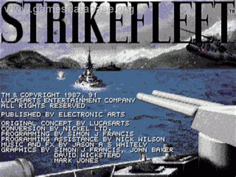 Strike Fleet Commodore Amiga Artwork Title Screen