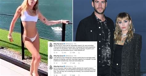 Miley Cyrus Denies Cheating On Liam Hemsworth In Heated Twitter Rant Daily Star