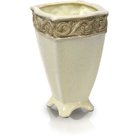 keramični lonec iz kolekcije Relief v obliki vaze na tačkah s čipkastim ...