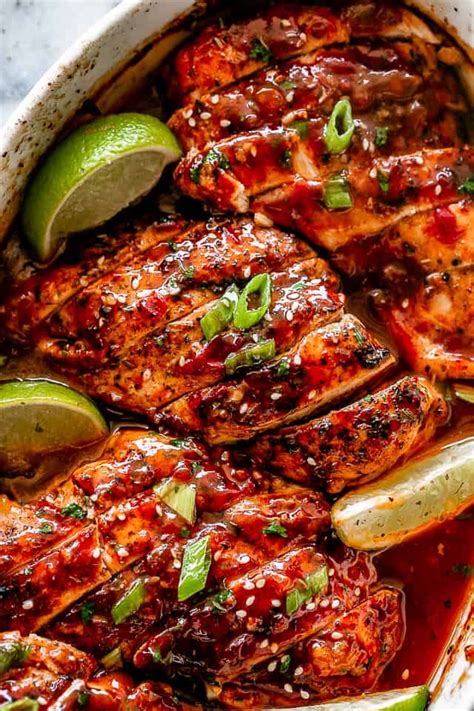 All reviews for orange, honey and soy chicken. Honey Sriracha Baked Chicken Breasts - Flavor-packed ...