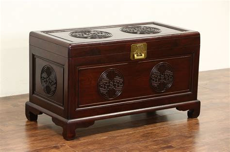 From middle english tronke, trunke, borrowed from old french tronc (alms box, tree trunk, headless body), from latin truncus (a stock, lopped tree trunk), from truncus (cut off, maimed, mutilated). SOLD - Chinese Rosewood 1930's Vintage Carved Trunk or ...