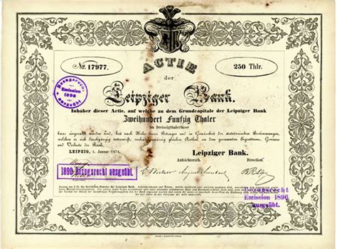 Leipziger also was vice chair of the commission on growth and development, chaired by nobel laureate michael spence, which produced the growth report in 2008. HWPH AG - Historische Wertpapiere - Leipziger Bank