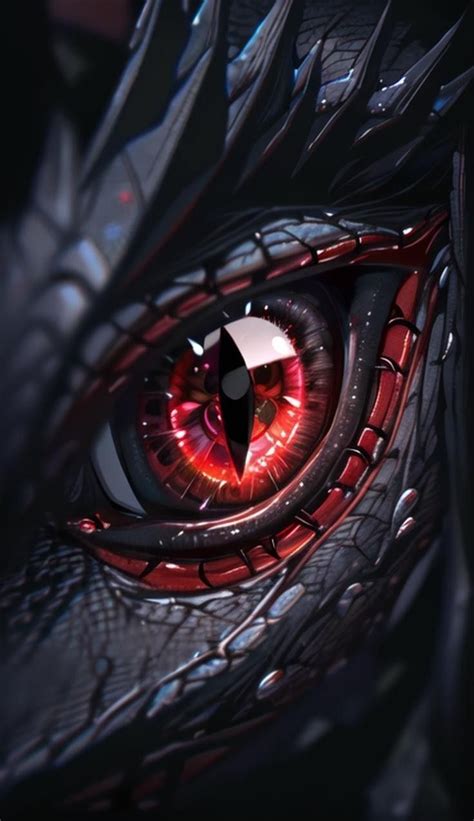 The Eye Of A Dragon With Red Eyes