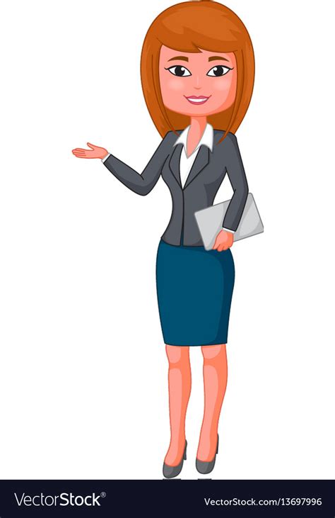 Business Woman Presenting Royalty Free Vector Image