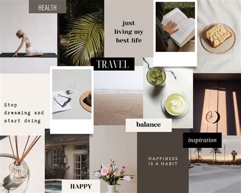 Free And Customizable Vision Board Templates