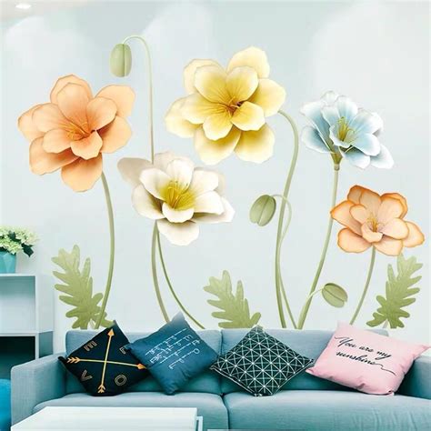 Flowers Wall Decals The Treasure Thrift Flower Wall Decals Floral