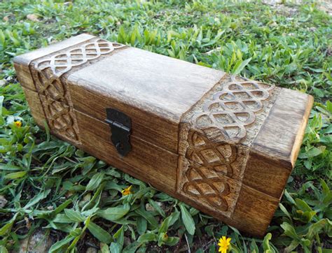 This design shows 38 individual pieces and 3 unique wood species. Box Wooden Celtic Knot Mango Tree Jewelry Handmade Symbol ...