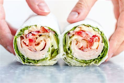 Lettuce Wrap Sandwich With Ham Tomato And Mozzarella Healthy Lunch