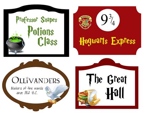 Free Harry Potter Printable Signs Printable Templates