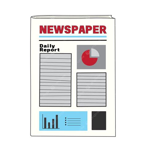 Cartoon Hand Drawn Newspaper Design Page Illustration Vector Newspaper