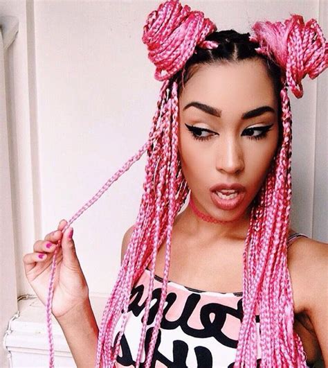 amazing pink braids x cabelo com trança cabelo trancas