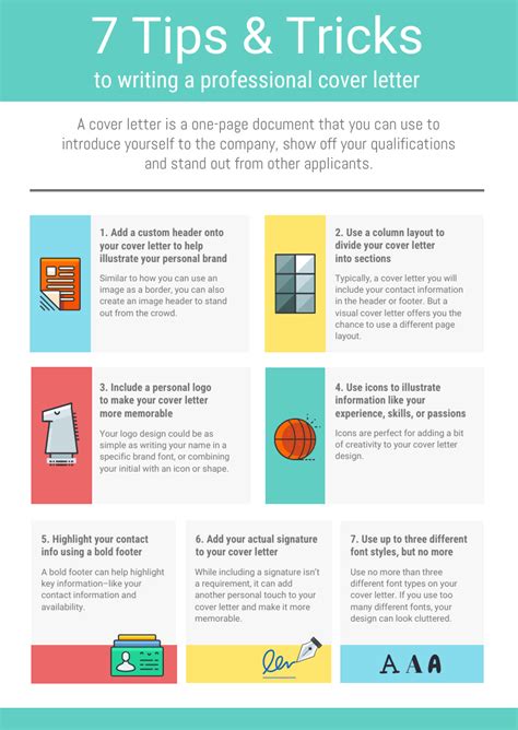 Cover Letter Tips Infographic Template Venngage
