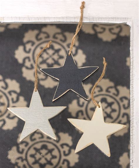 Col House Designs Wholesale 3set Large Wooden Star Ornaments