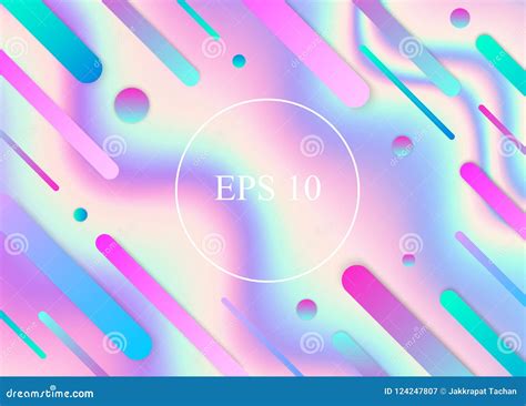 Colorful Holographic Geometric Background Eps 10 Stock Illustration