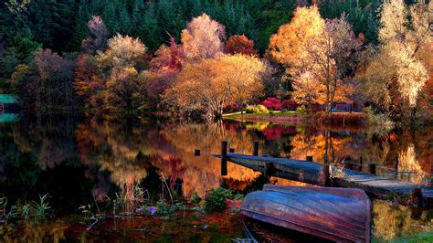 Lake At Autumn Cool Nature Wallpapers Amazing