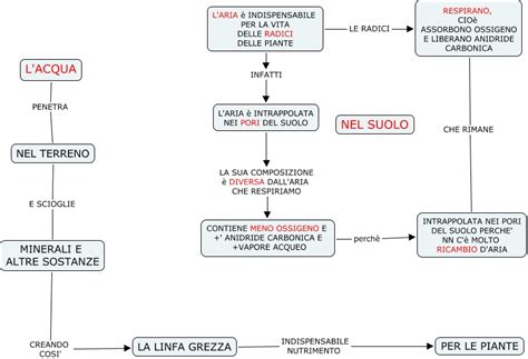 Il metodo più semplice, economico e visivamente. aria acqua nel terreno - Mappa Concettuale