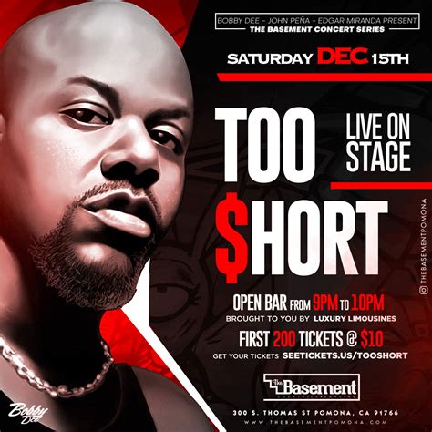 Buy Tickets To Too Short Live In Pomona On Dec 15 2018