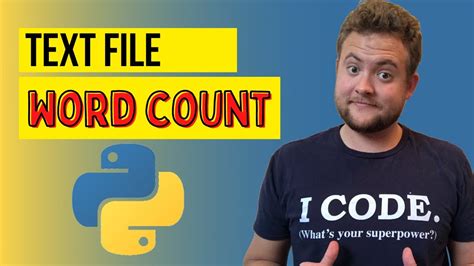How To Count Words In A Text File In Python Youtube
